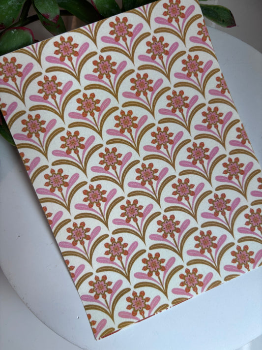 Boho Floral Scallop Transfer Paper