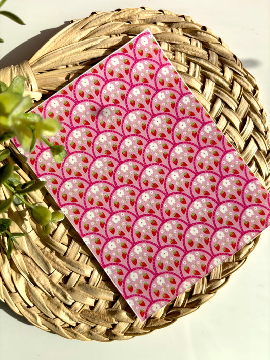 Scalloped Strawberry Transfer Paper
