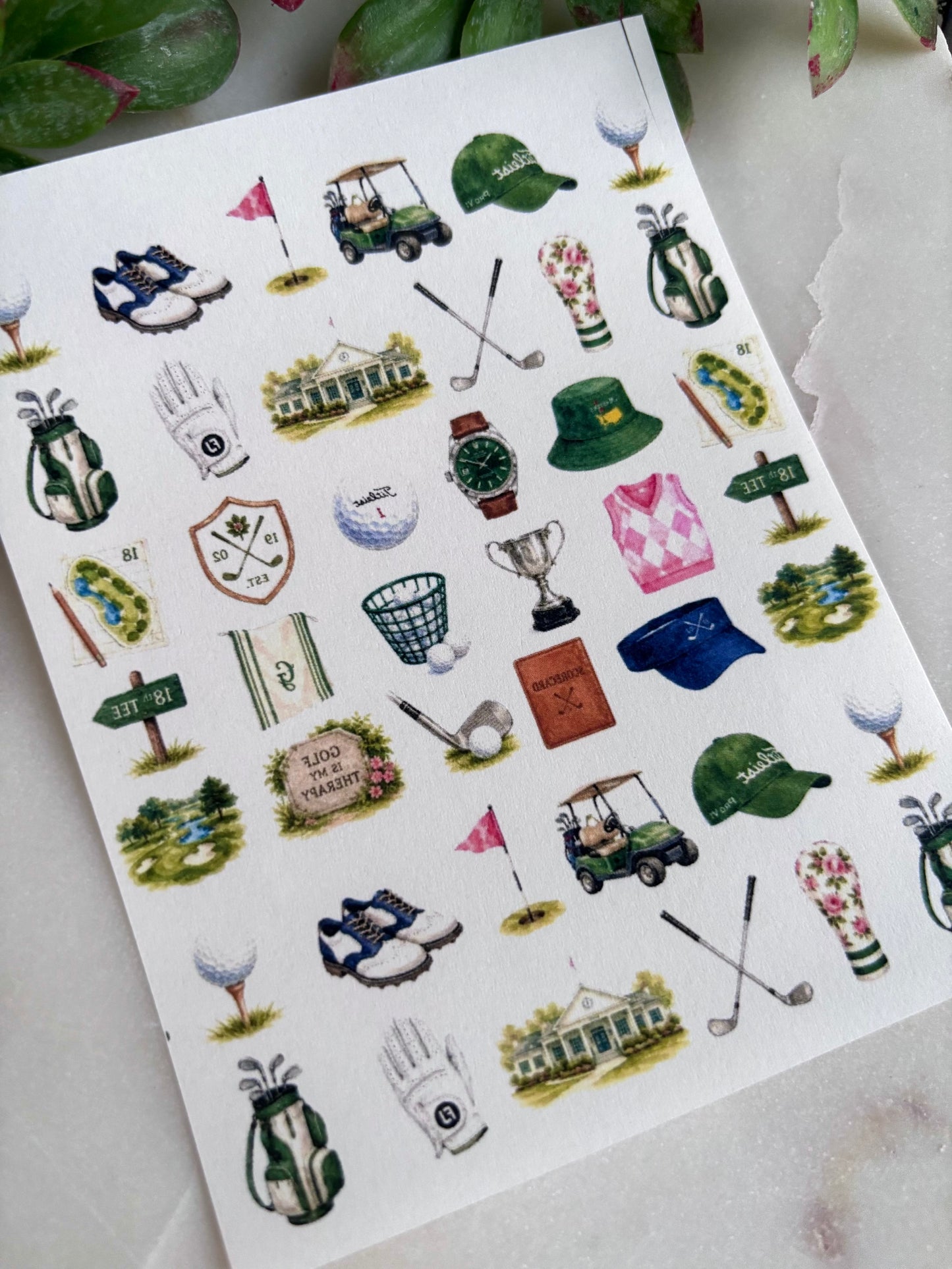 Golf Charm Transfer Paper