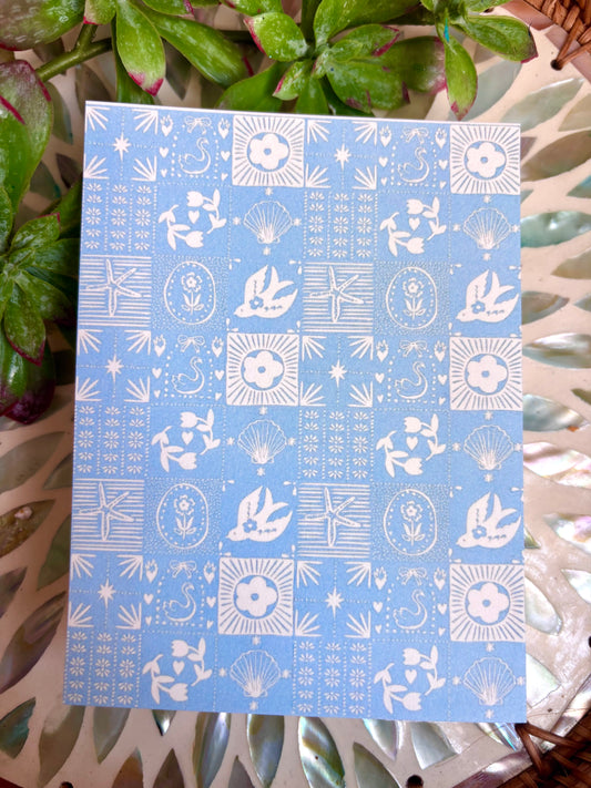 Folksy Beach Transfer Paper