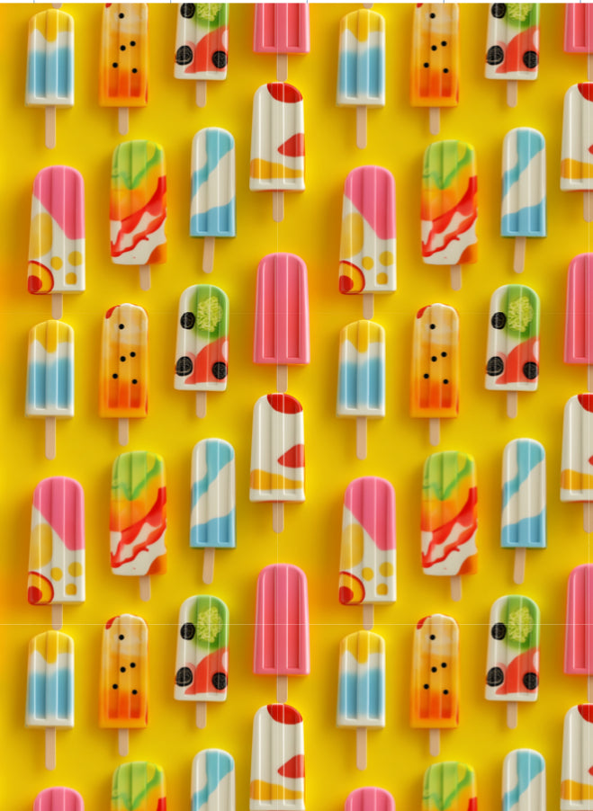 Abstract Ice Pop Transfer Paper