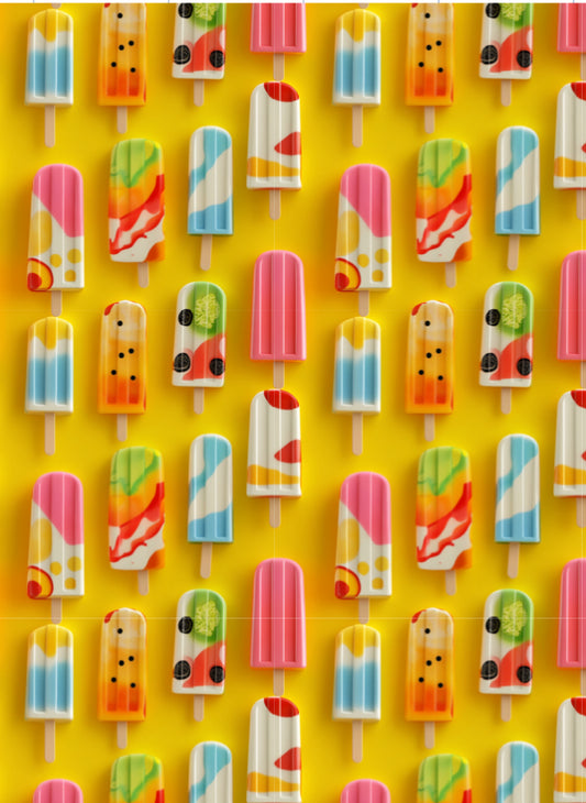 Abstract Ice Pop Transfer Paper