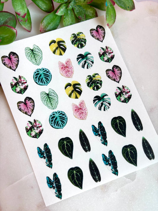 Tropical Leaf Charm Transfer Paper