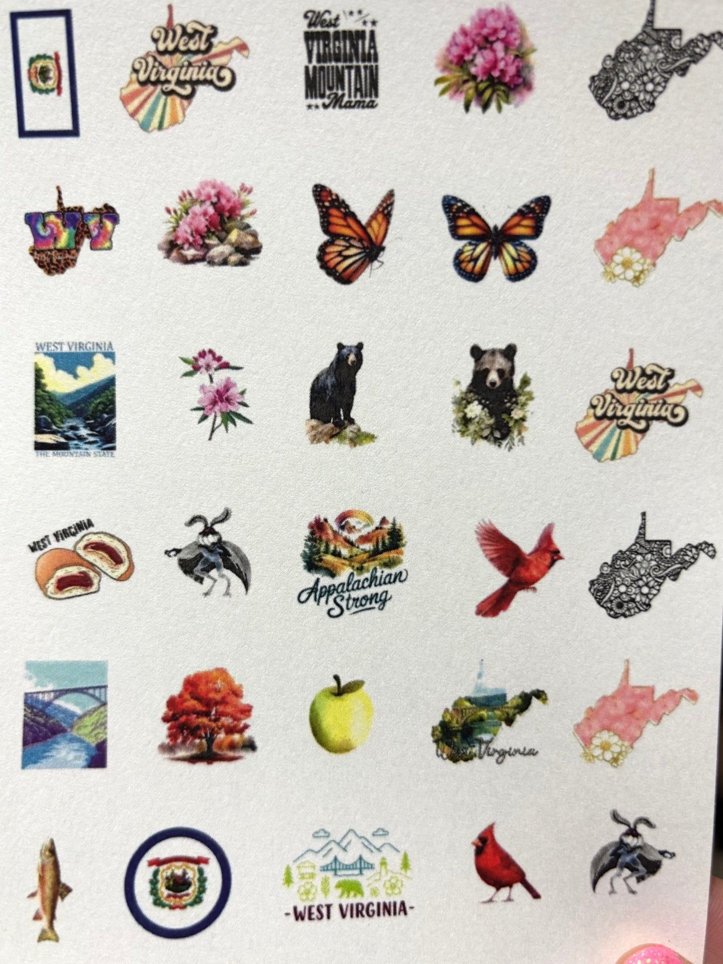 State Charms Transfer Paper