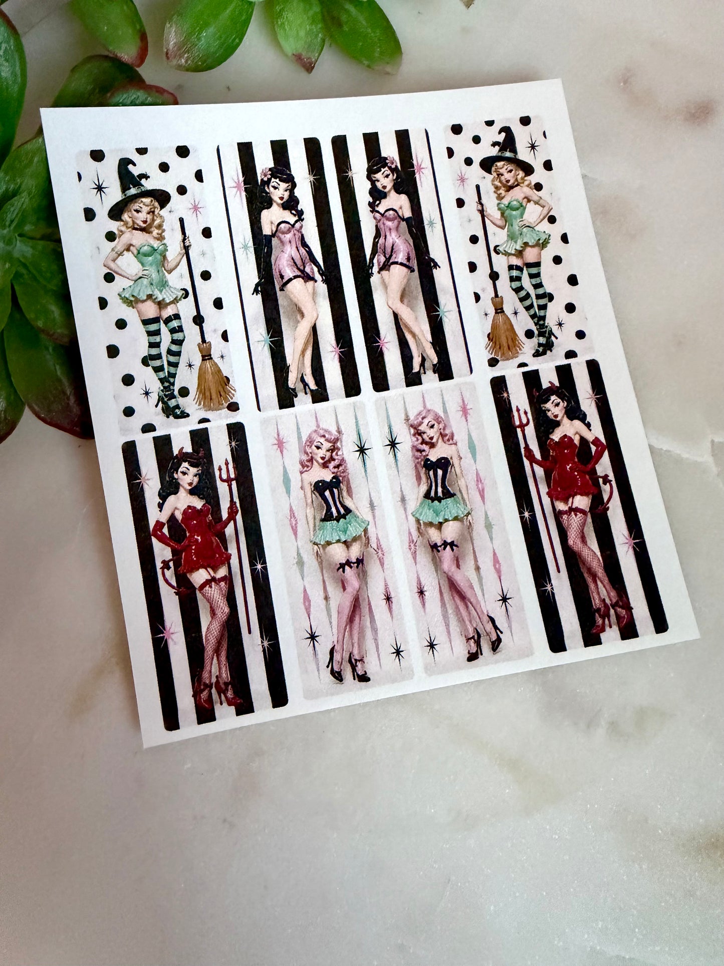 Halloween ZigZag Girls Transfer Papers