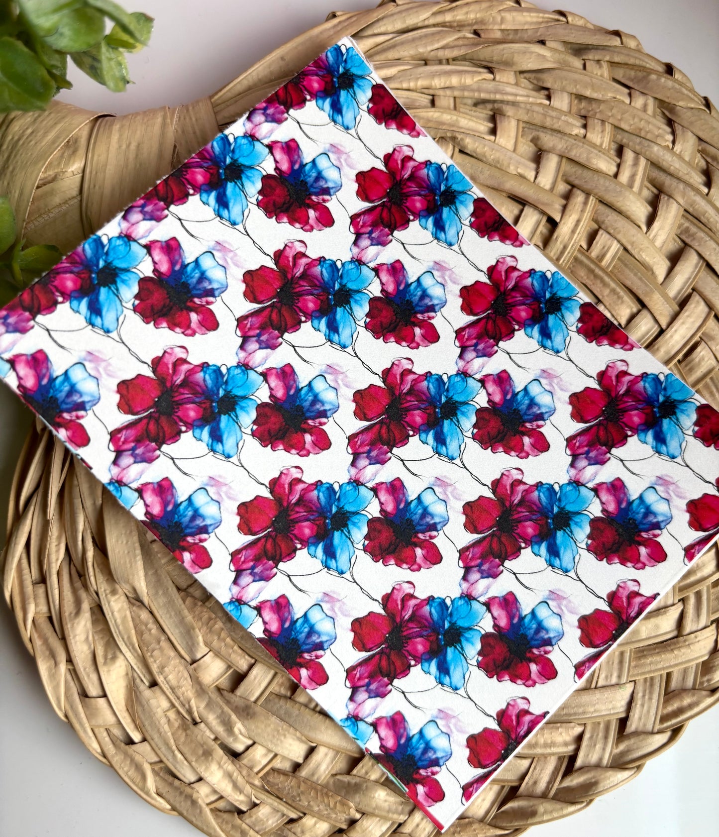 Inky RWB Flower Transfer Paper