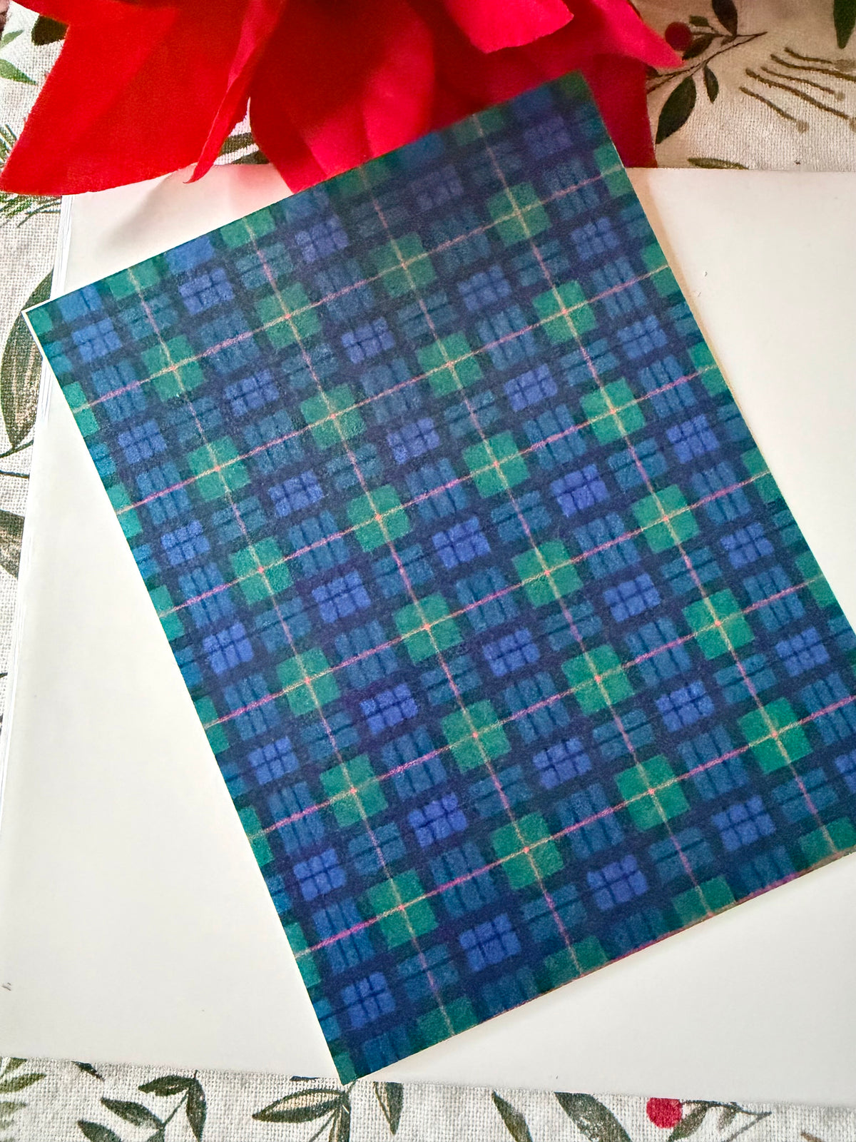 Navy Tartan Transfer Papers