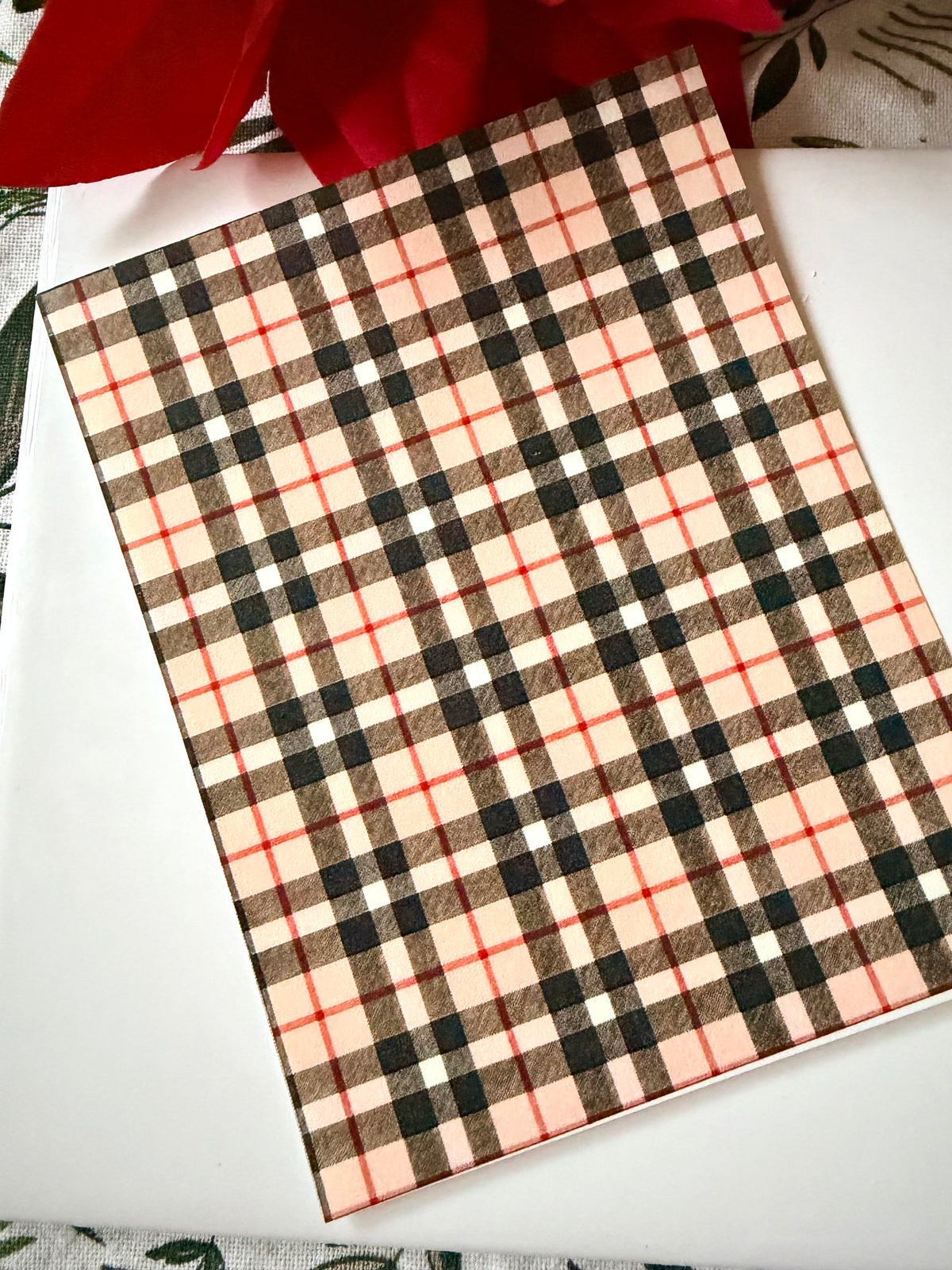 Tan Tartan Transfer Papers
