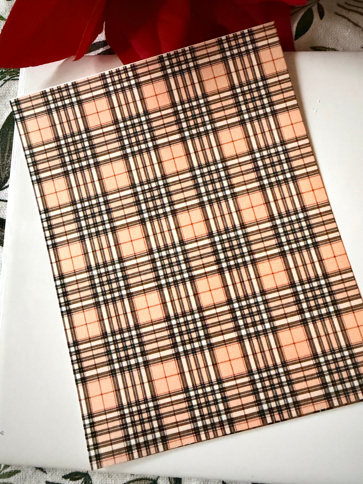 Tan Tartan Transfer Papers