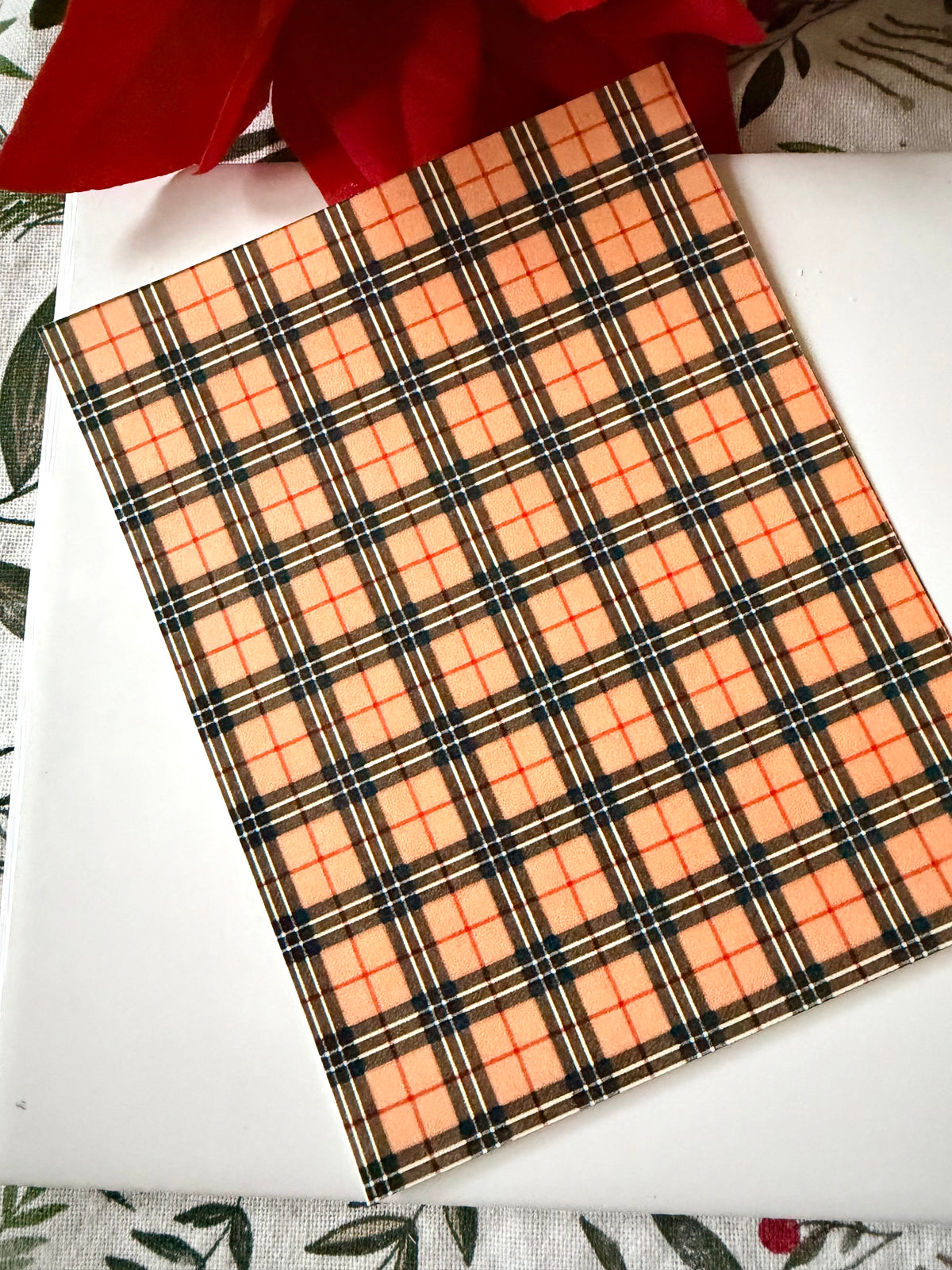 Tan Tartan Transfer Papers