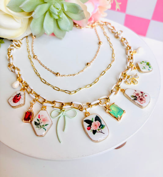 Floral Charm Necklace